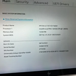 Tableta SH HP ELITE X2 G3 i7-8550U 16GB RAM 512 SSD NVME BATERIE NOUA - imagine 2