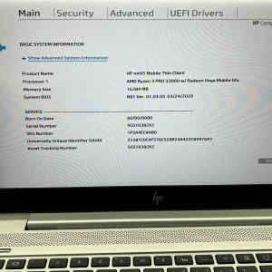 Laptop SH HP Elitebook Ryzen PRo 3300U 16GB Ram SSD NVME 512gb - imagine 2