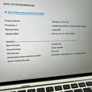 Tableta/Laptop SH HP Elite X2 G2 i5-7200U 16gb RAM NVME 256Gb cu tastatura - imagine 2