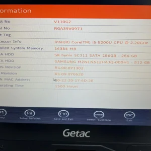 Laptop SH GETAC Fully Rugged i5-5200U SSD M2 512Gb+256 16GB Ram Touch convertible Tablet - imagine 2