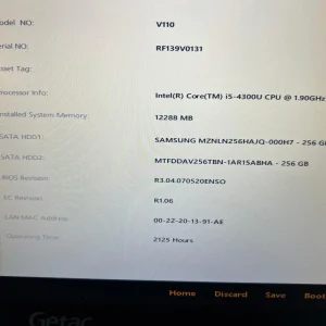 Laptop SH GETAC Fully Rugged i5-4300U SSD M2 256Gb +256 Gb 12GB Ram Touchscreen convertible Tablet - imagine 2