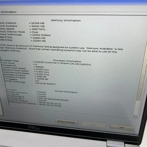 Laptop SH Dell Precision 3541 i7-9750H 32Gb RAM SSD NVME 512 GB - imagine 4