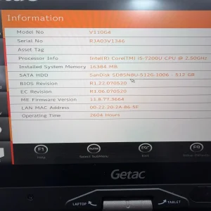 Laptop SH GETAC v110 g4 Fully Rugged i5-7200U SSD Diagnoza Auto - imagine 2